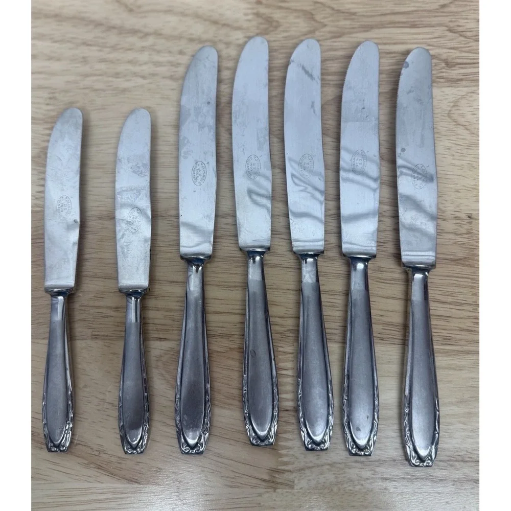 T.‎ Fernandes 85 inox Guimaraes Set Of 7 Knifes Portugal 2 Butter 5 Regular #AA